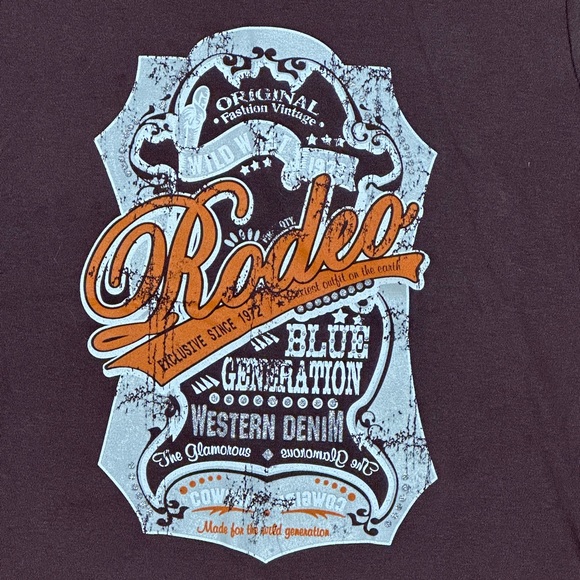 VTG Y2K neu look (New Look 🇬🇧) Rodeo Tee Shirt - Picture 3 of 4